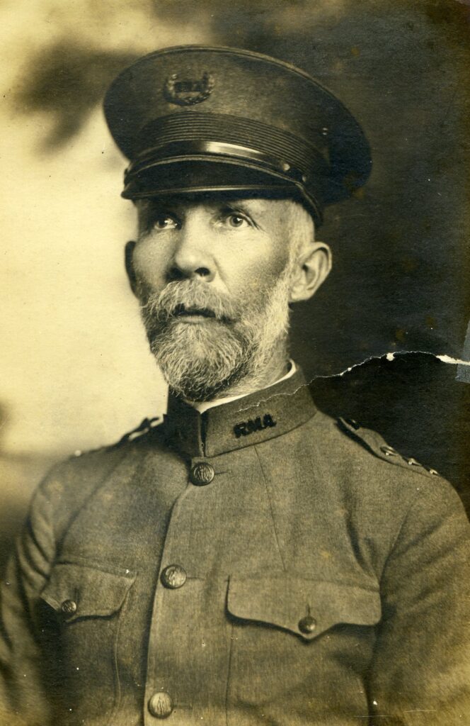 Ora P. Seward wearing the uniform of Randolph Macon 