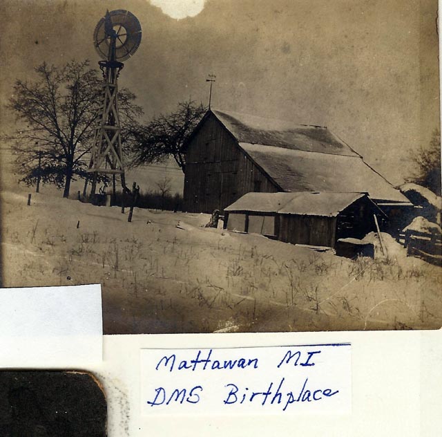 Old photograph of the Seward family house in Michigan